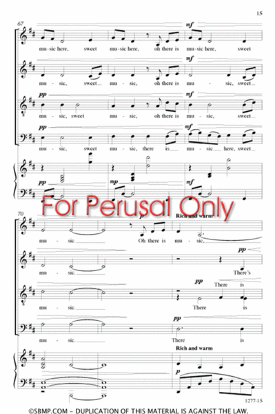 There Is Sweet Music Here - SATB Octavo image number null