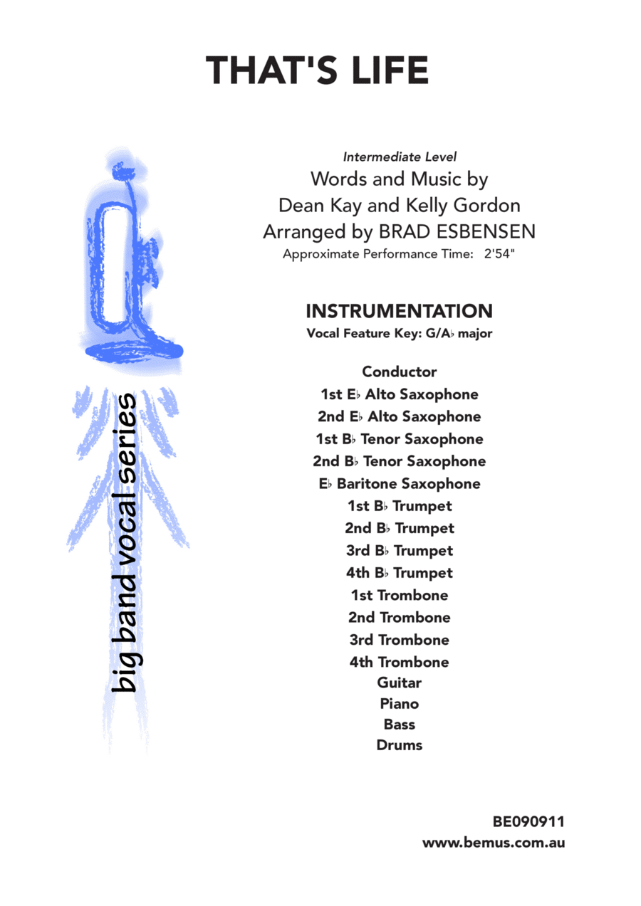 That's Life That's Life Jazz Ensemble scores gallery preview page 1