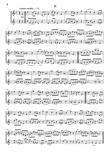 Three Page Sonata No. 2 (Flute and Clarinet in B flat)