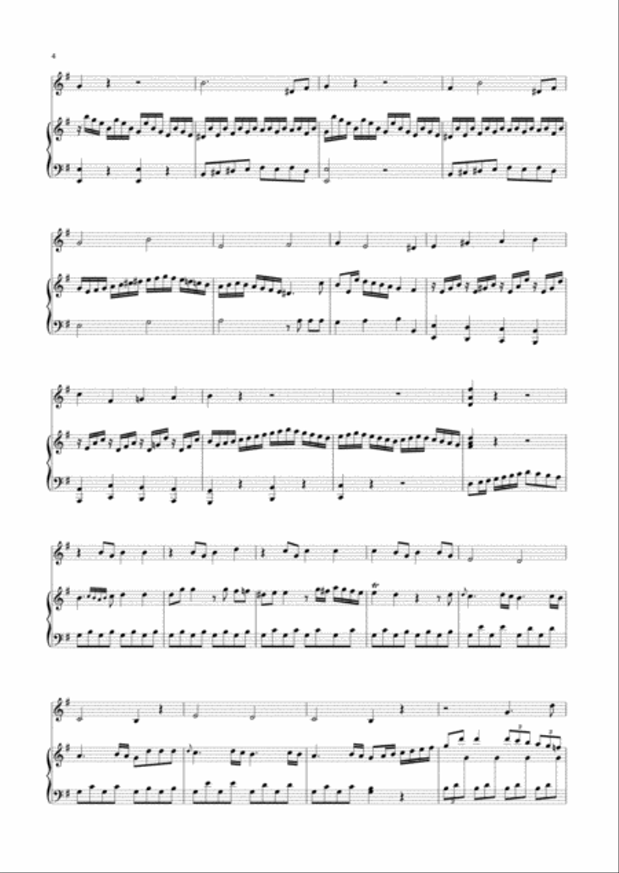 Abel - 6 Sonatas for Keyboard and Violin, Op.13 ; WK 129-134 String Duet scores gallery preview page 4