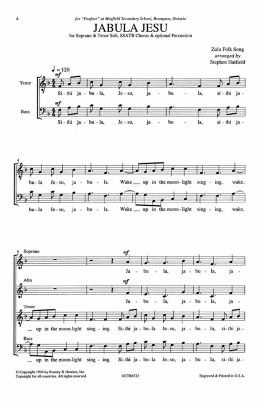 Jabula Jesu SSATB scores gallery preview page 2