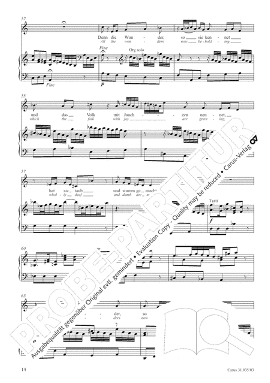 Soul and spirit are astounded (Geist und Seele wird verwirret) English Horn scores gallery preview page 15
