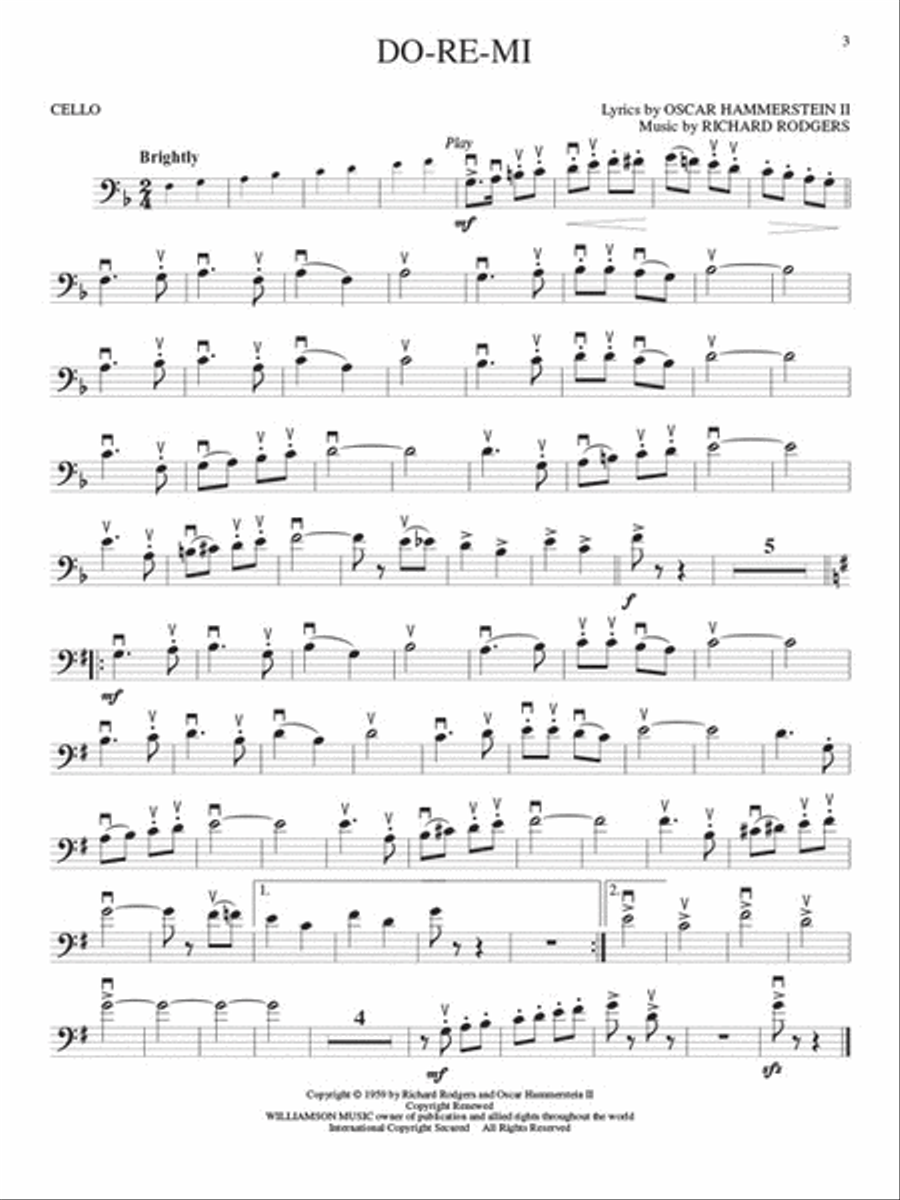 The Sound of Music Cello scores gallery preview page 3