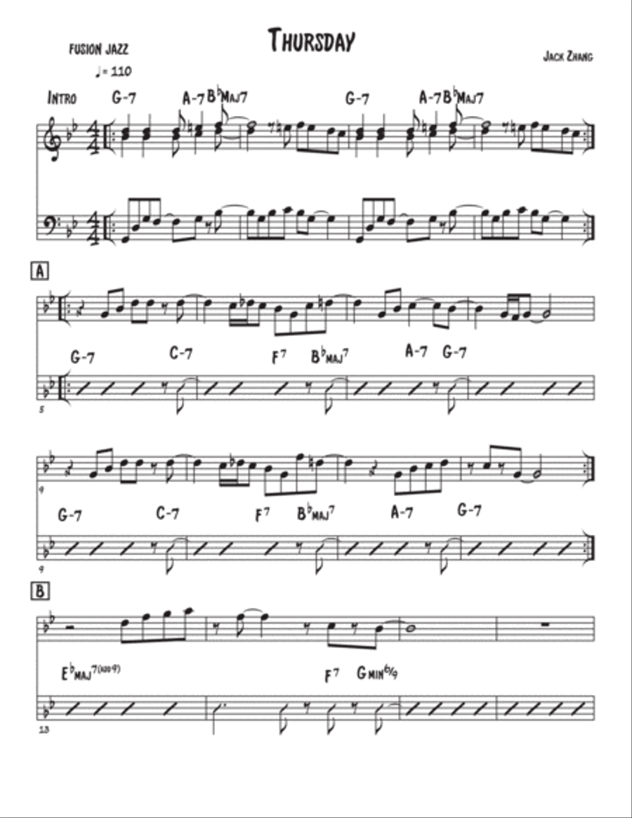 Thursday Jazz Ensemble scores gallery preview page 1