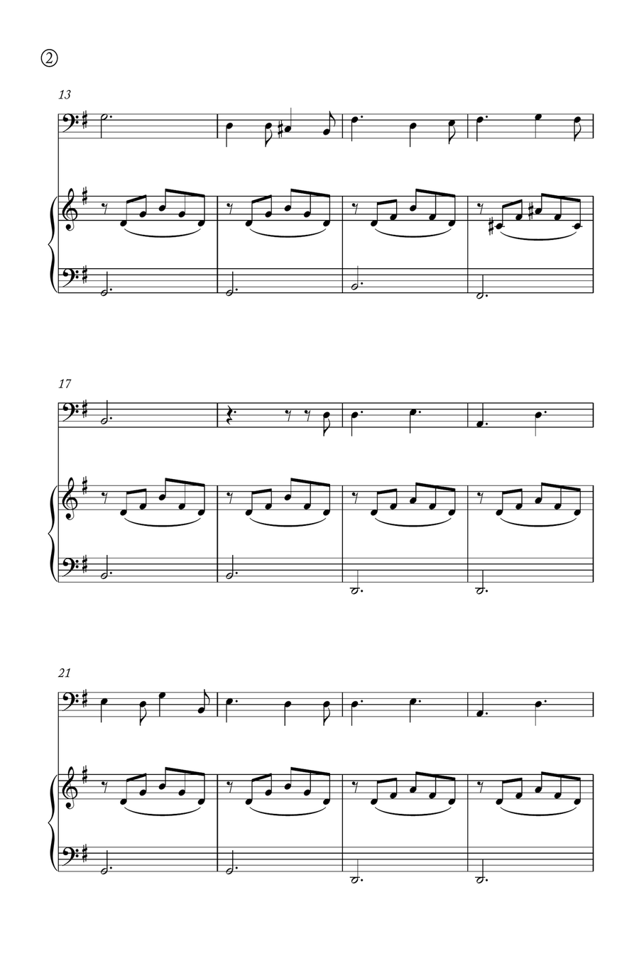 Oh Holy night Double Bass scores gallery preview page 2
