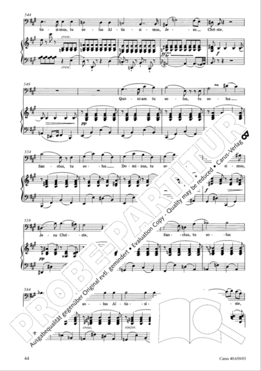 Petite Messe solennelle 4-Part scores gallery preview page 47