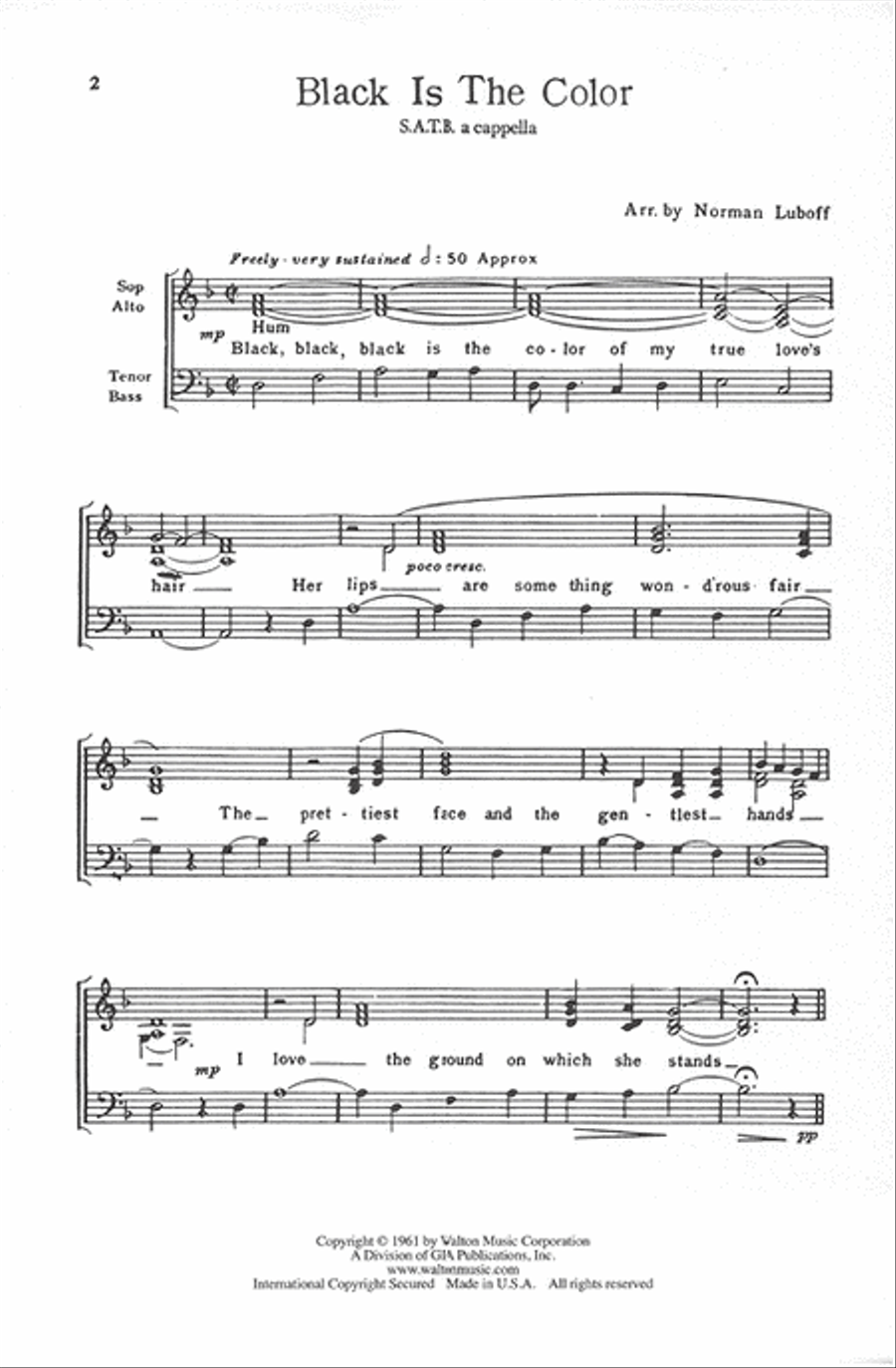 Black Is the Color Black Is the Color Divisi scores gallery preview page 2