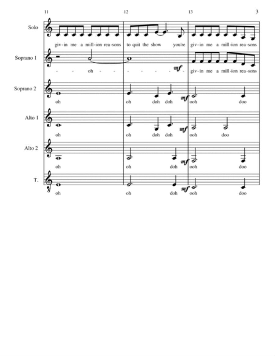 Million Reasons A Cappella scores gallery preview page 3
