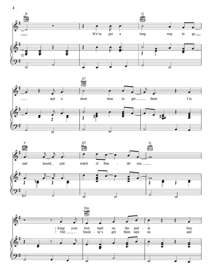 East Bound And Down Acoustic Guitar scores gallery preview page 2