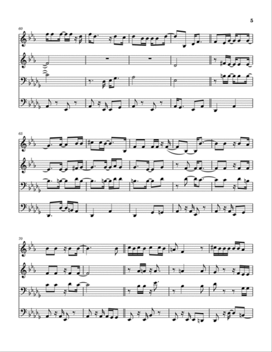 Workin' Man Blues Workin' Man Blues Brass Quartet scores gallery preview page 6