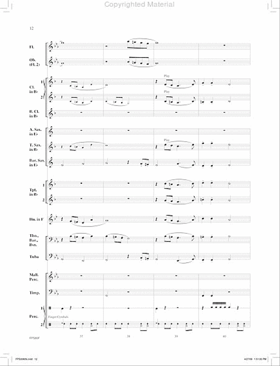 The Cliffs of Mendocino Concert Band scores gallery preview page 13
