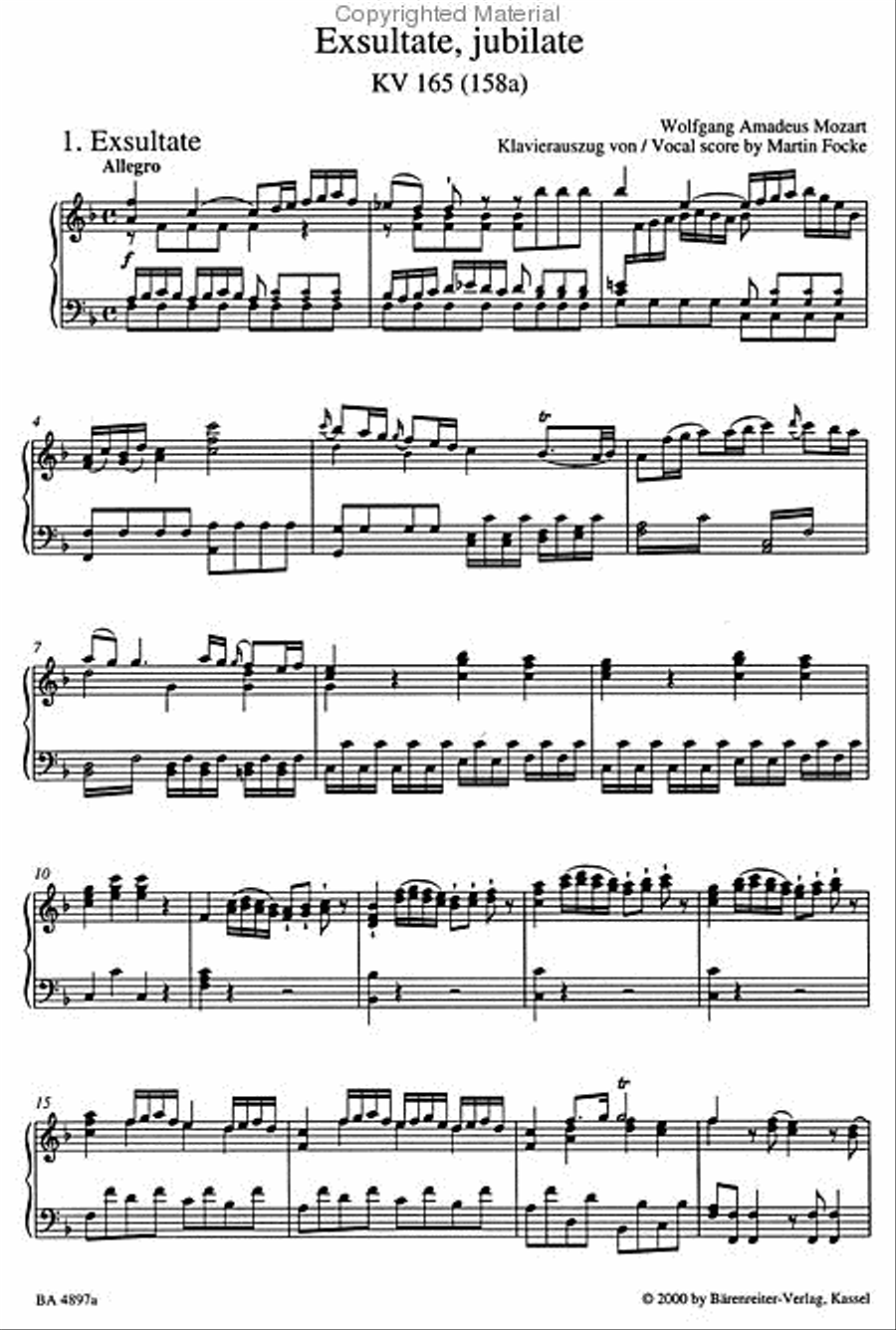 Exsultate, jubilate K. 165 (158a) Soprano Voice scores gallery preview page 3