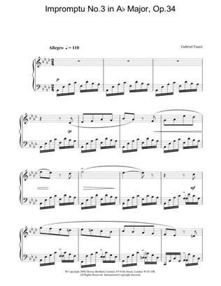Book cover for Impromptu No.3 in Ab Major, Op.34