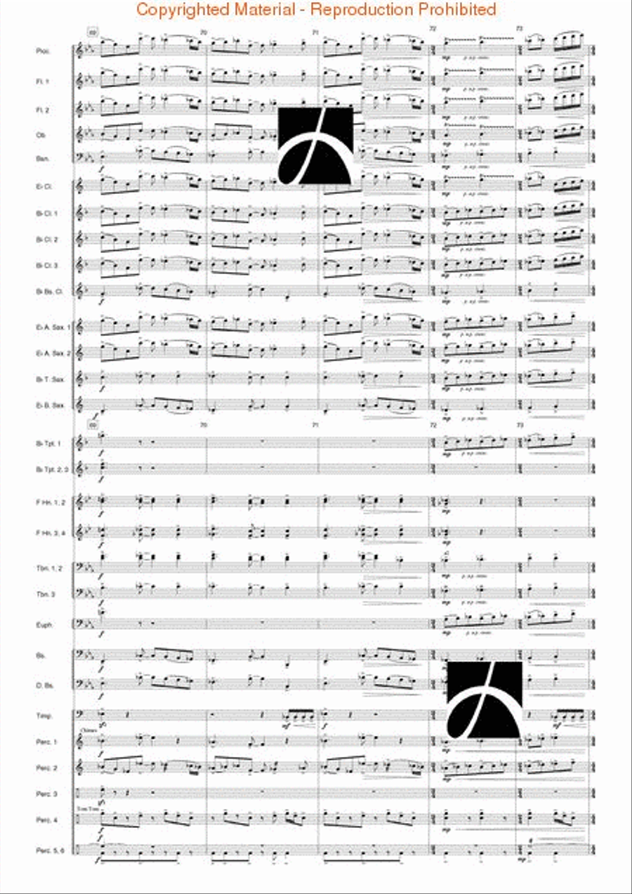 Hymn to the Infinite Sky Concert Band scores gallery preview page 16