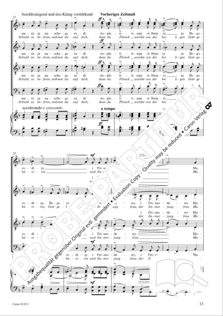 Liturgy of St. John Chrysostom op. 31 for mixed choir a cappella (Chrysostomos-Liturgie op. 31 fur Chor a cappella mit singbarem deutschem Text) A Cappella scores gallery preview page 35