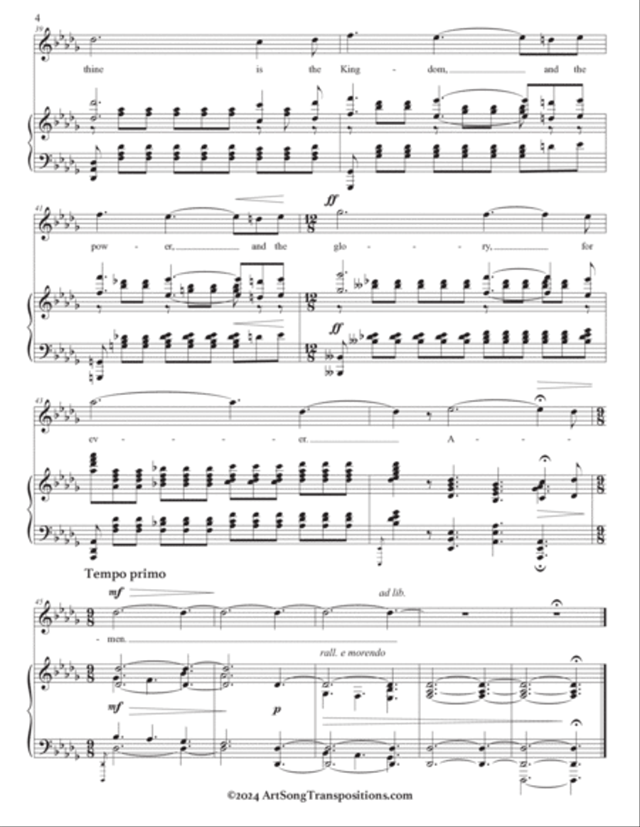 The Lord's Prayer The Lord's Prayer Voice scores gallery preview page 5