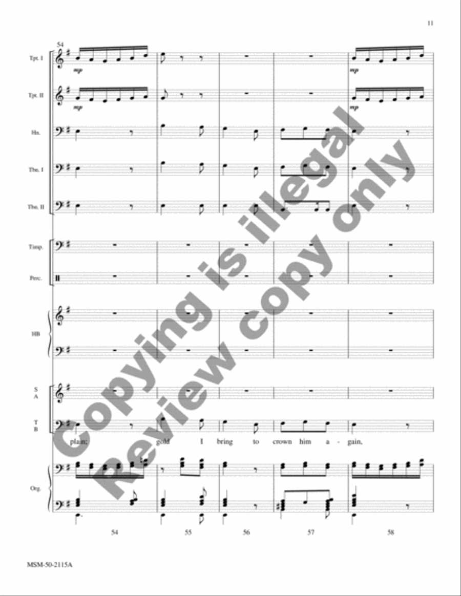 We Three Kings (Full Score) Choir scores gallery preview page 9