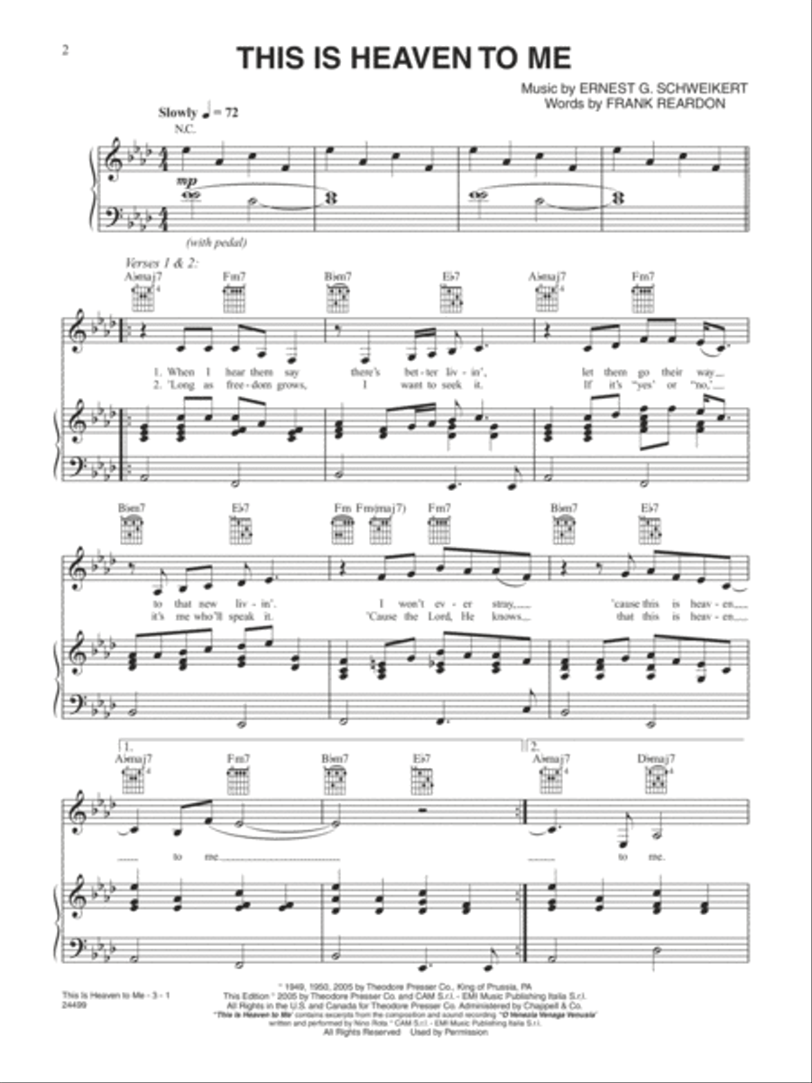 This Is Heaven to Me Piano, Vocal, Guitar scores gallery preview page 1