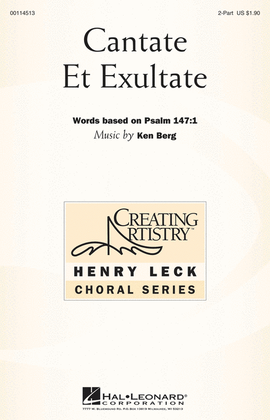 Book cover for Cantate et Exultate