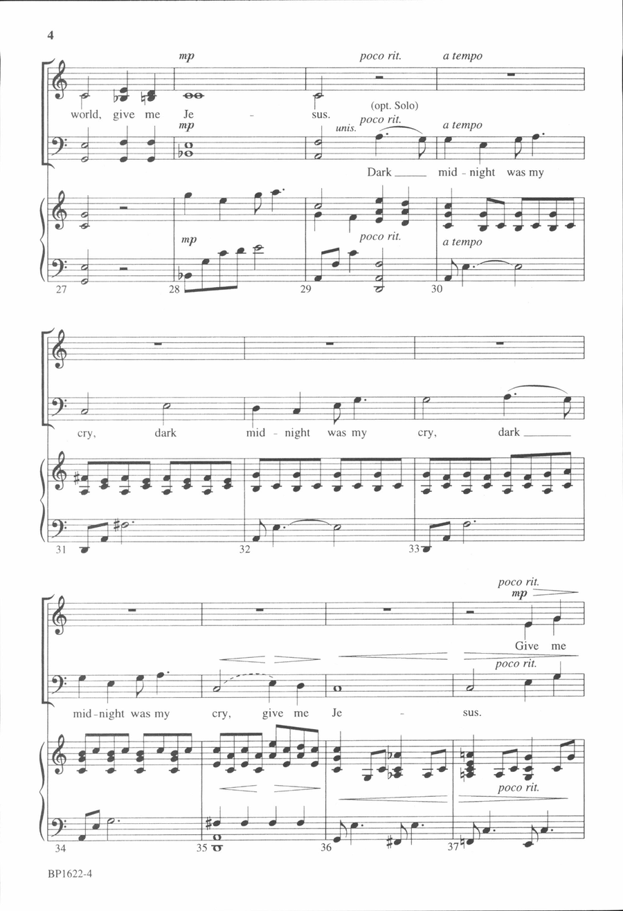 Give Me Jesus - Courtney 4-Part scores gallery preview page 4