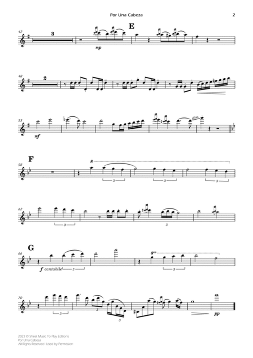 Por Una Cabeza - Flute and Piano - Advanced (Individual Parts) image number null