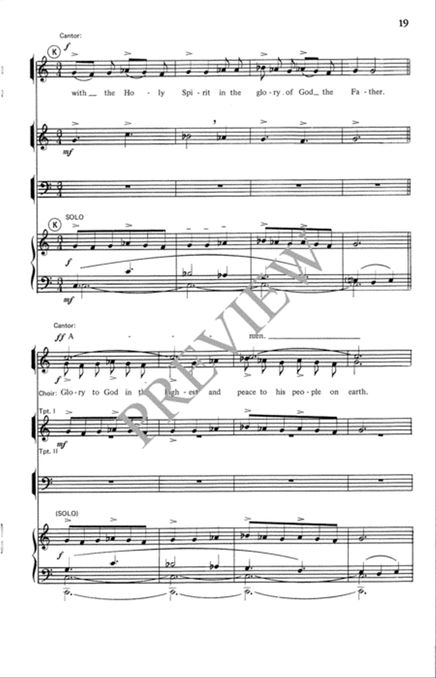 Festive Mass Festive Mass Unison Choir scores gallery preview page 20