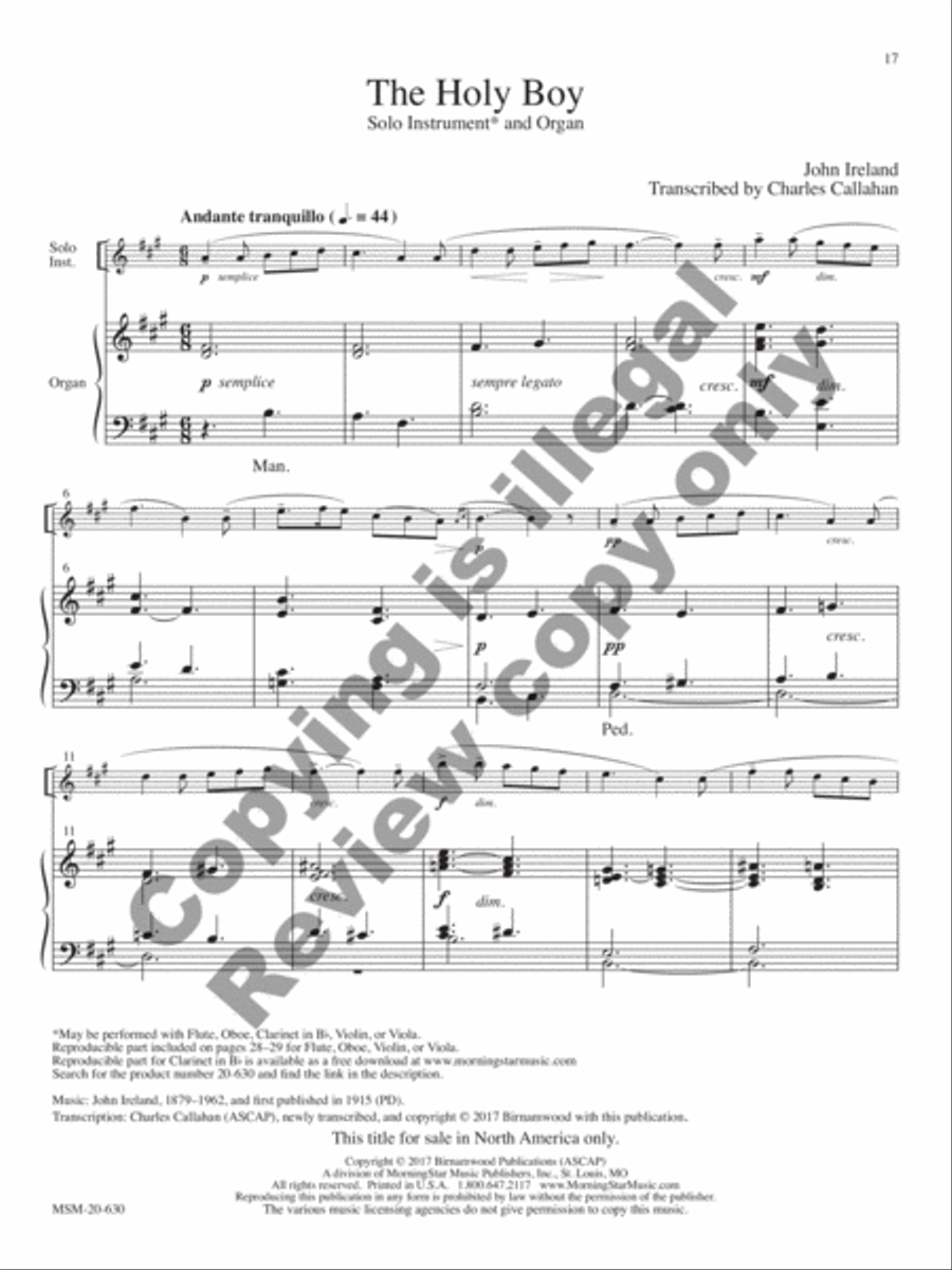 Lift Up Your Hearts: 5 Pieces for Solo Instrument and Organ