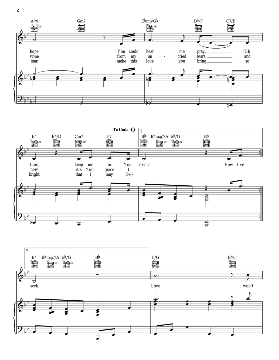Peace Peace Piano, Vocal, Guitar scores gallery preview page 2