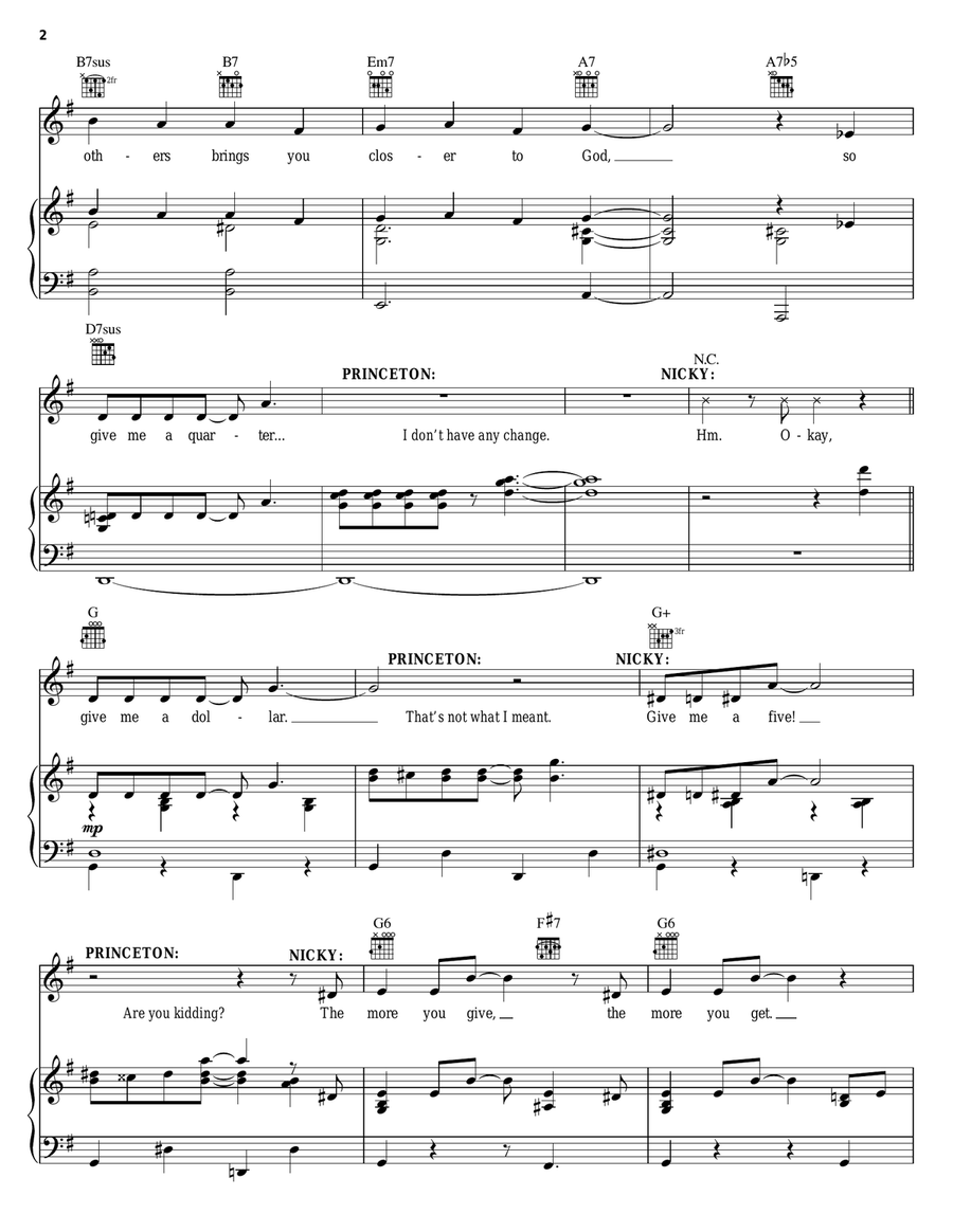 The Money Song (from Avenue Q) Piano, Vocal, Guitar scores gallery preview page 2