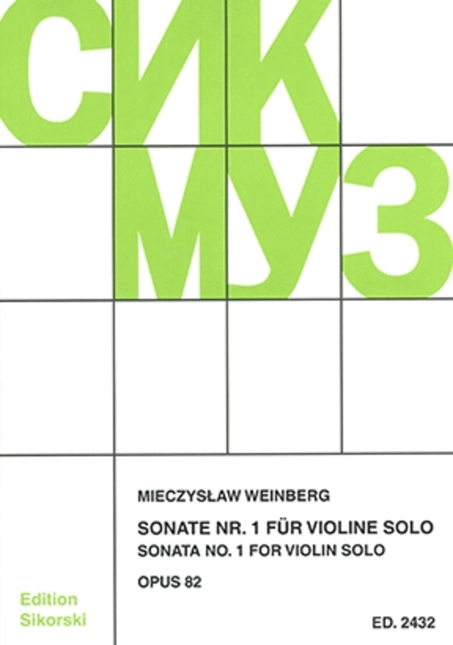 Sonata No. 1 Op. 82 Violin Solo scores gallery preview page 1