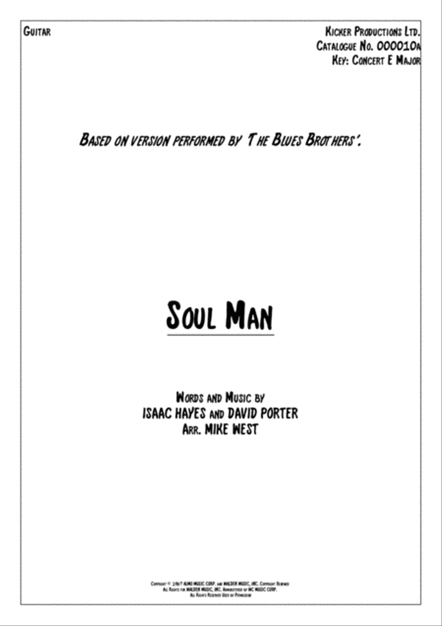 Soul Man Soul Man Guitar Solo scores gallery preview page 1