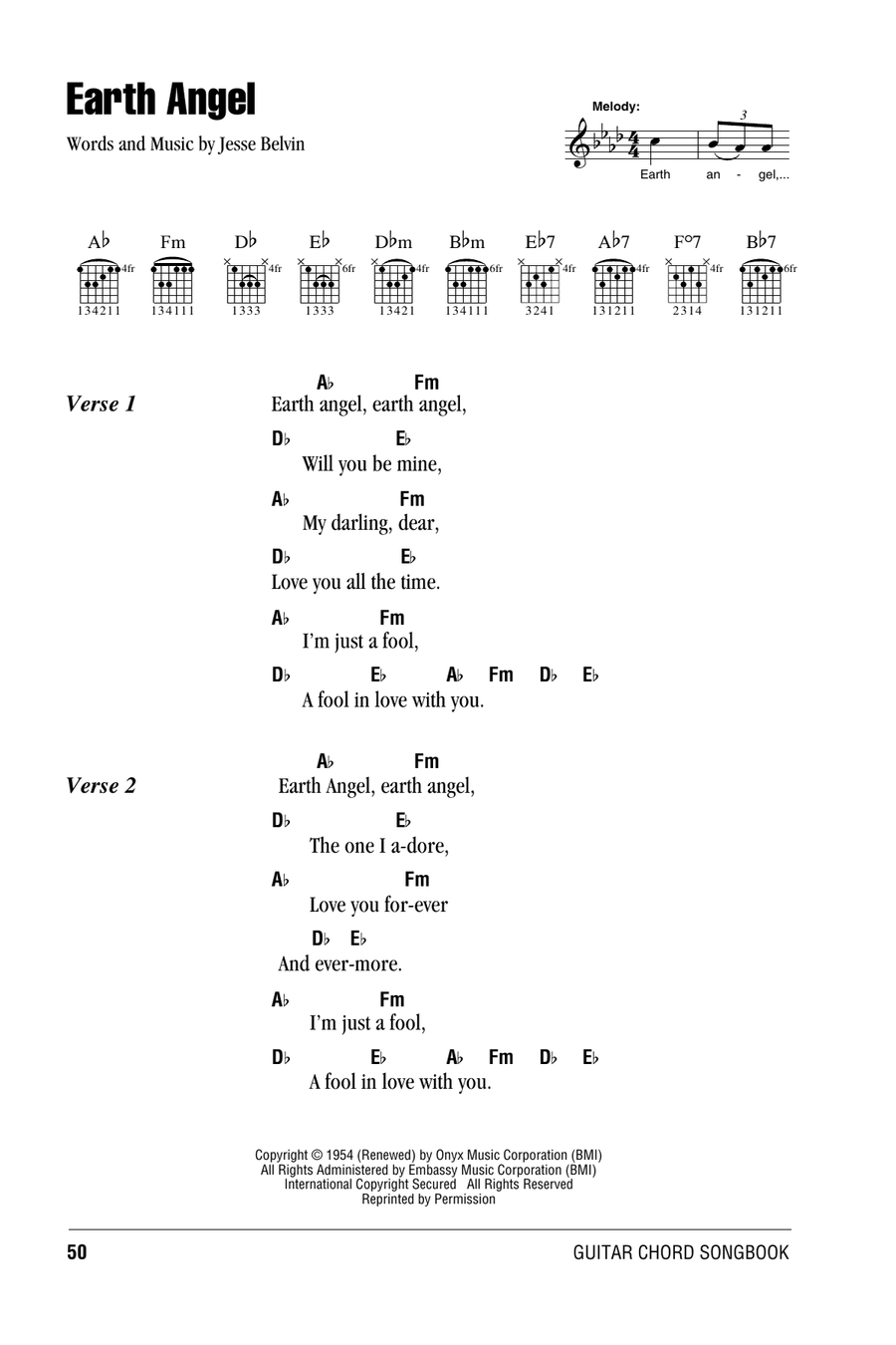 Earth Angel Earth Angel Acoustic Guitar scores gallery preview page 1