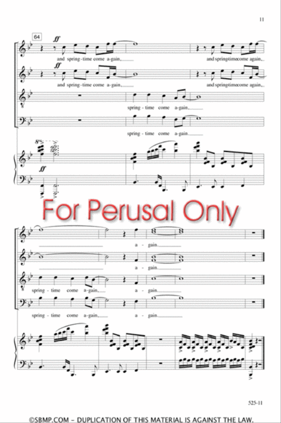We Sing of Golden Mornings - SATB Octavo 4-Part scores gallery preview page 11