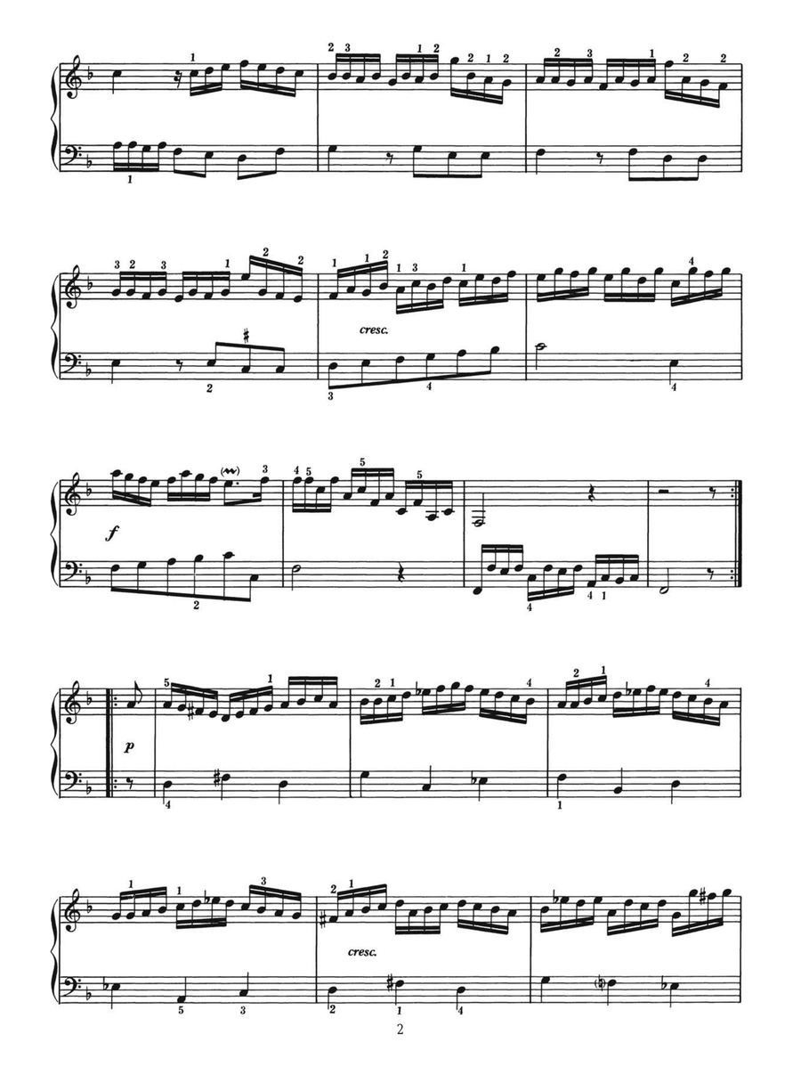 Courante (from a Sonata in D Minor) Piano Solo scores gallery preview page 2