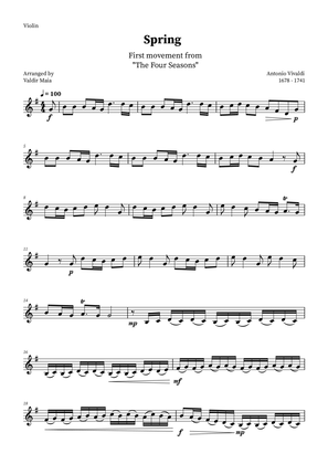 Spring - The Four Seasons for Violin Solo (G Major)