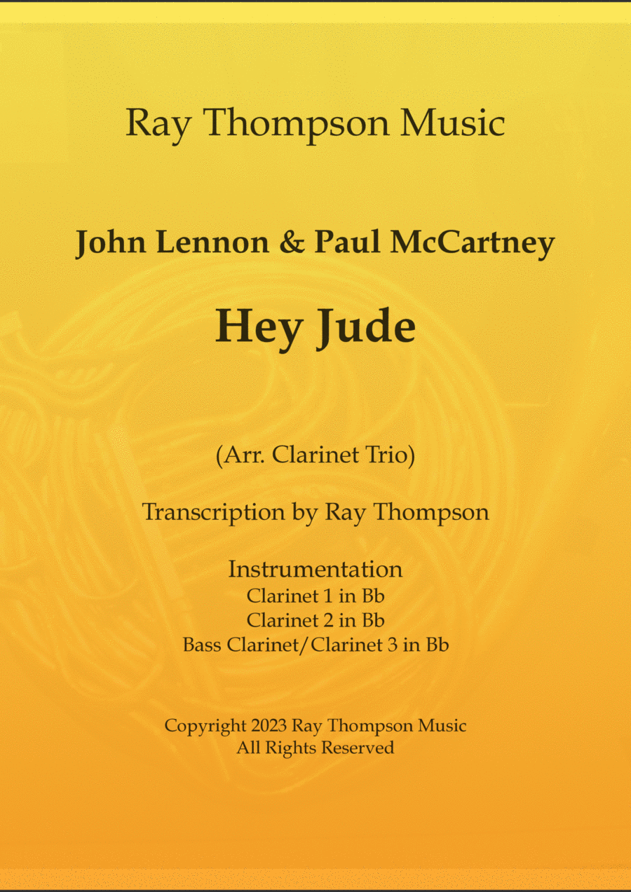 Hey Jude Clarinet Trio scores gallery preview page 1