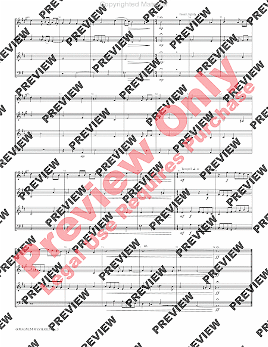 O Magnum Mysterium O Magnum Mysterium Brass Quartet scores gallery preview page 5