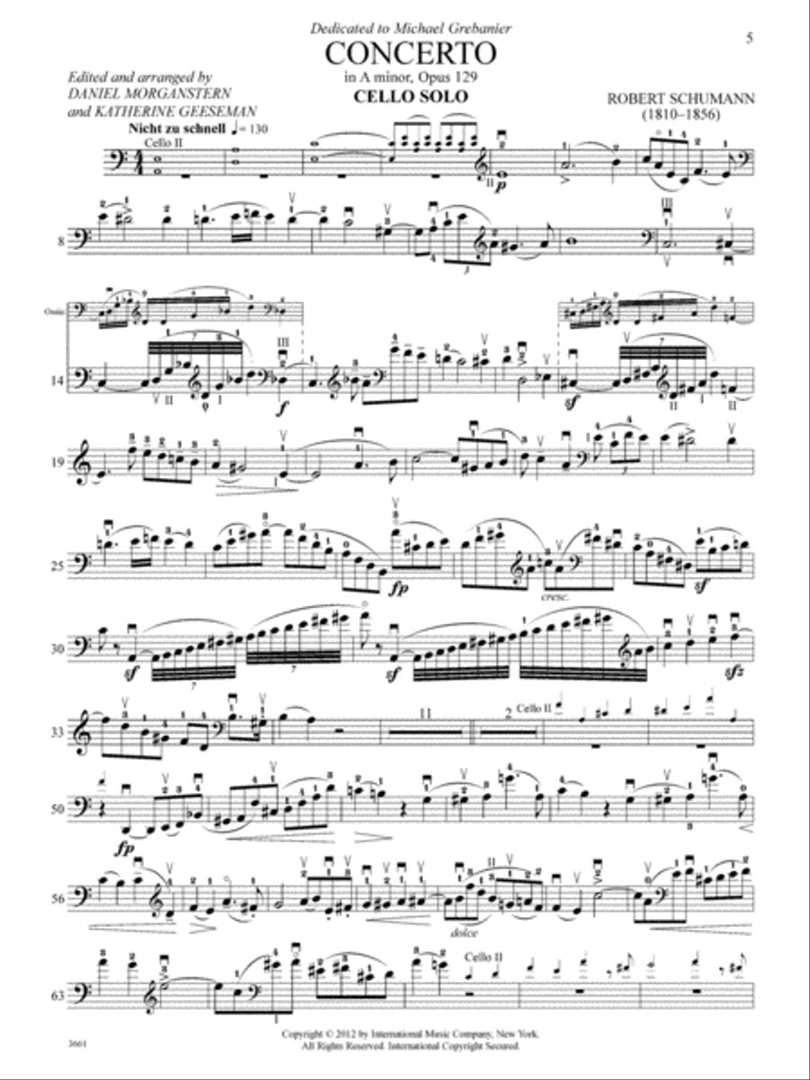 Concerto In A Minor, Opus 129, Commentary And Preparatory Exercises Cello scores gallery preview page 2