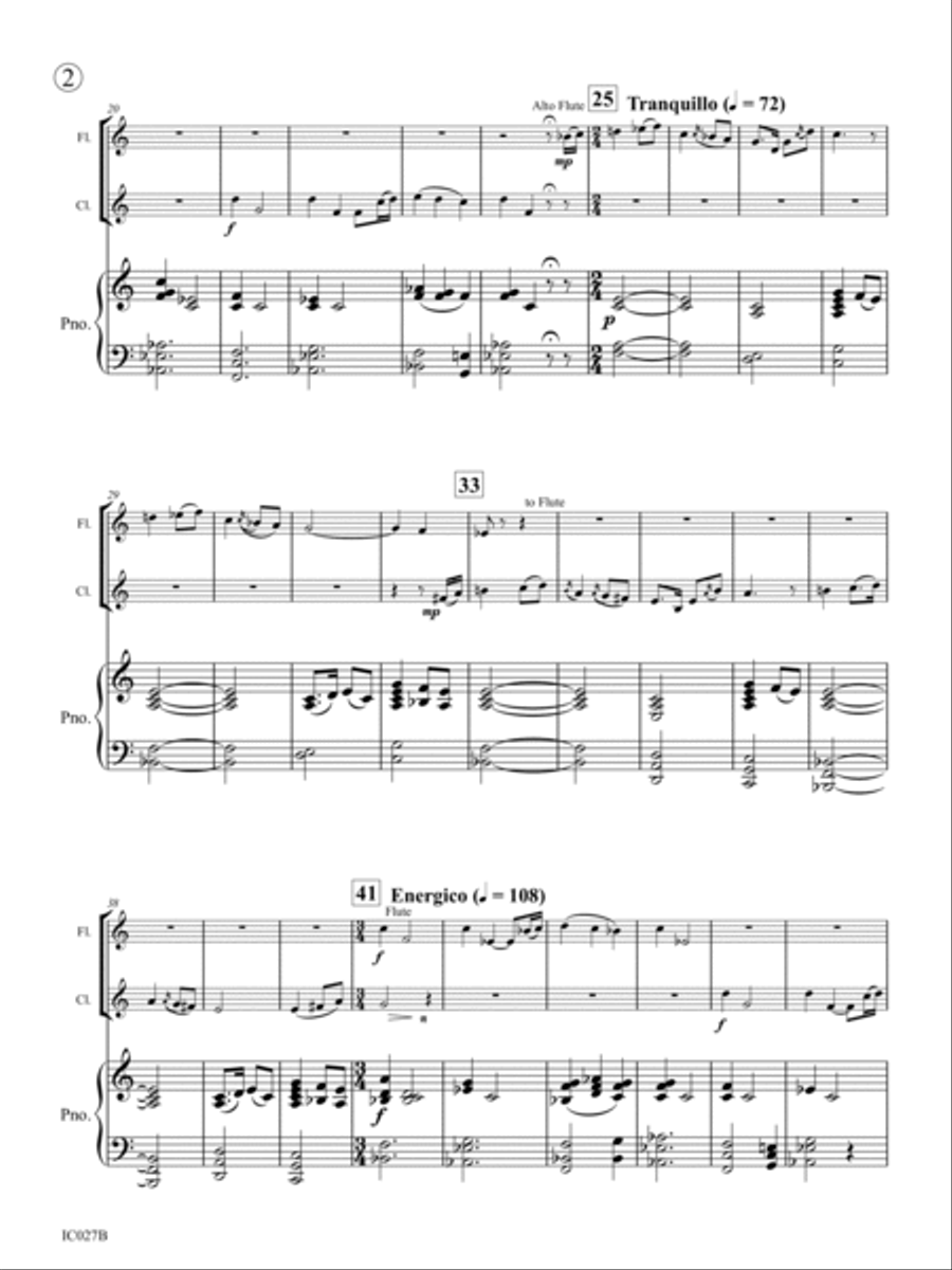 Clarity - for Flute, Bb Clarinet & Piano Woodwind Trio scores gallery preview page 6