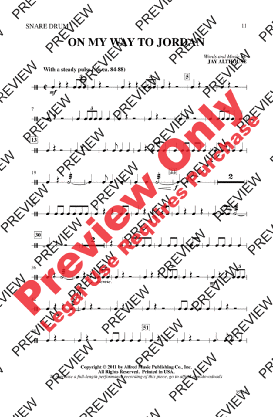 On My Way to Jordan Men's Choir scores gallery preview page 11