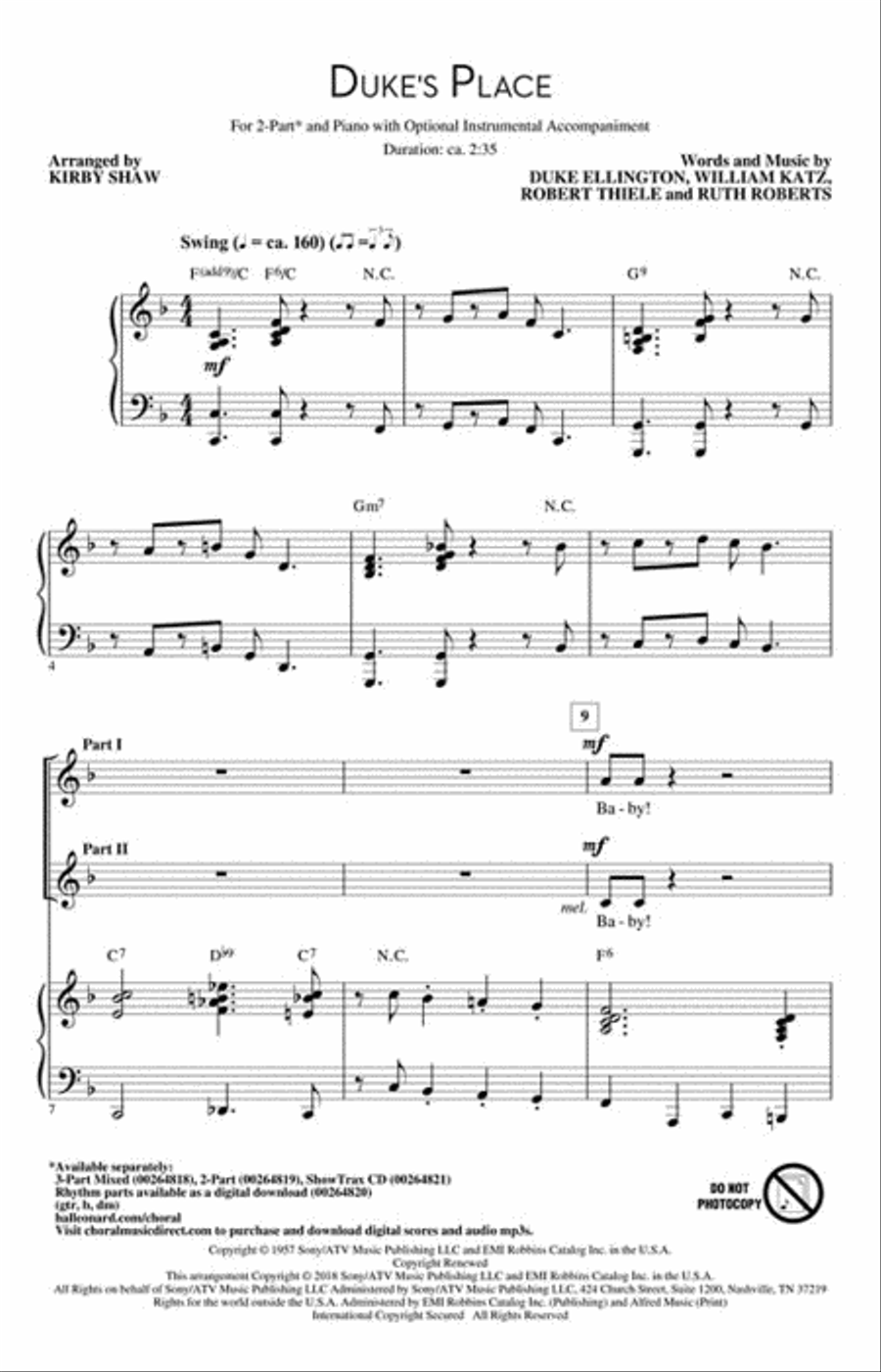 Duke's Place 2-Part scores gallery preview page 2