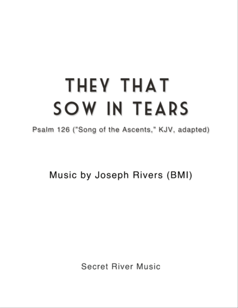 They That Sow in Tears 4-Part scores gallery preview page 1