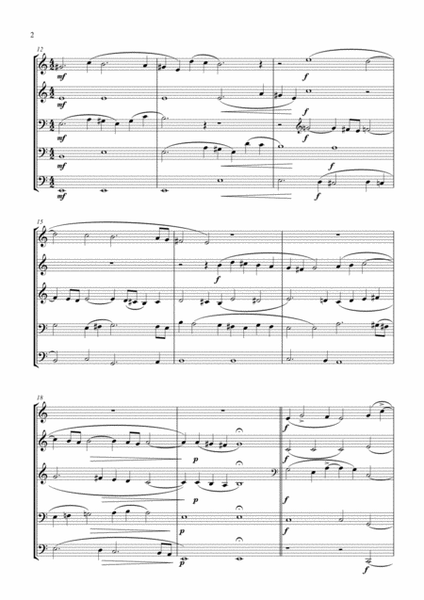 Pavan (The Lord Salisbury) - brass quintet (score and set of parts)