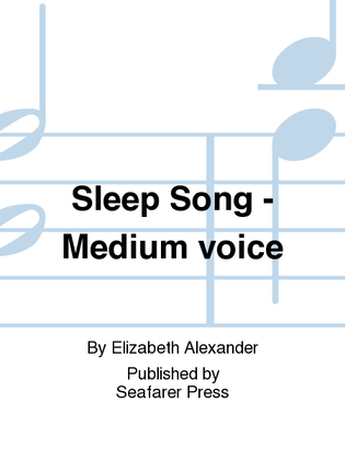 Book cover for Sleep Song - Medium voice