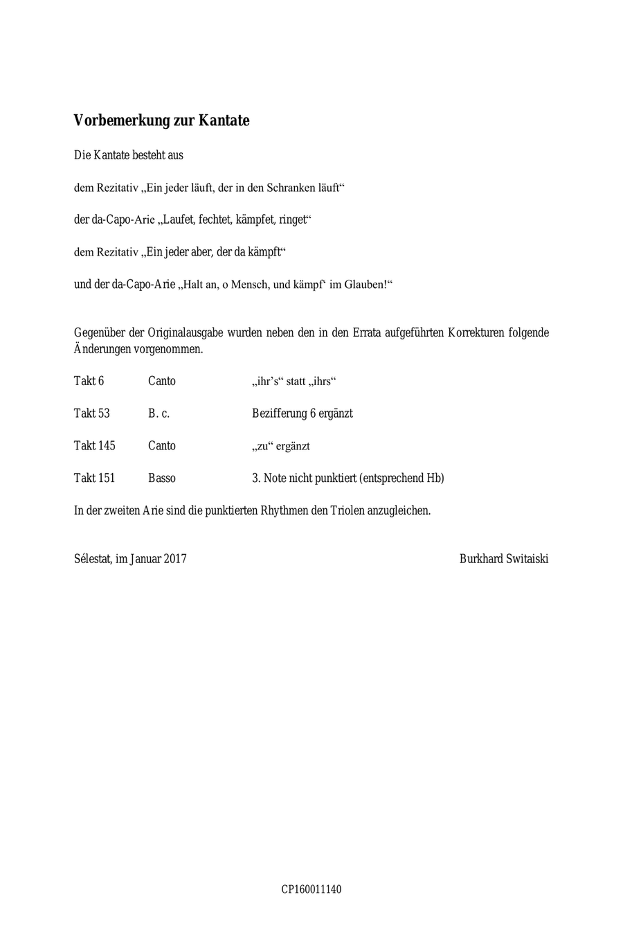 Harmonischer Gottesdienst TWV 1:425 Ein jeder läuft, der in den Schranken läuft Oboe Solo scores gallery preview page 3