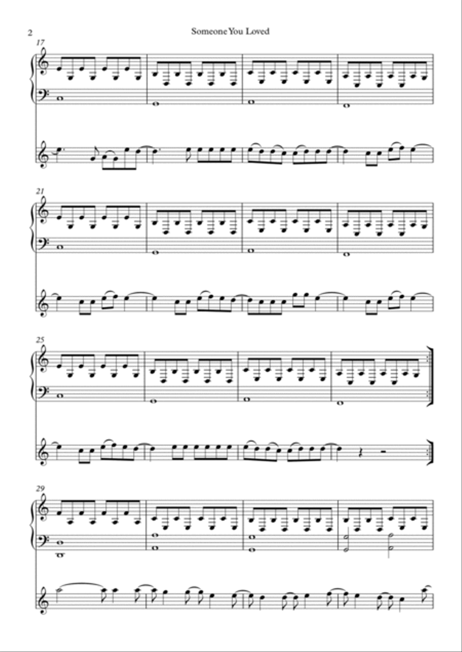 Someone You Loved Someone You Loved Violin Solo scores gallery preview page 2