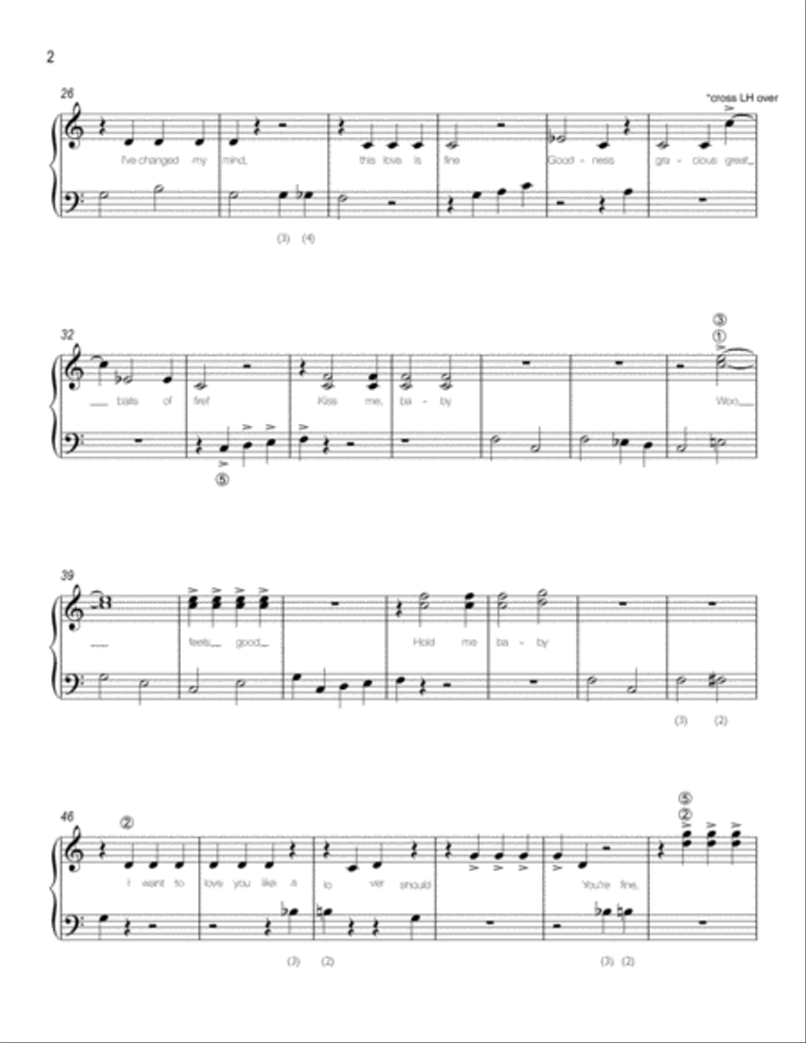 Great Balls Of Fire Easy Piano scores gallery preview page 2