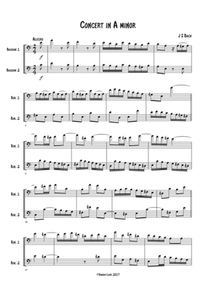 Bassoon duet - Bach Violin concerto A minor 1st movement