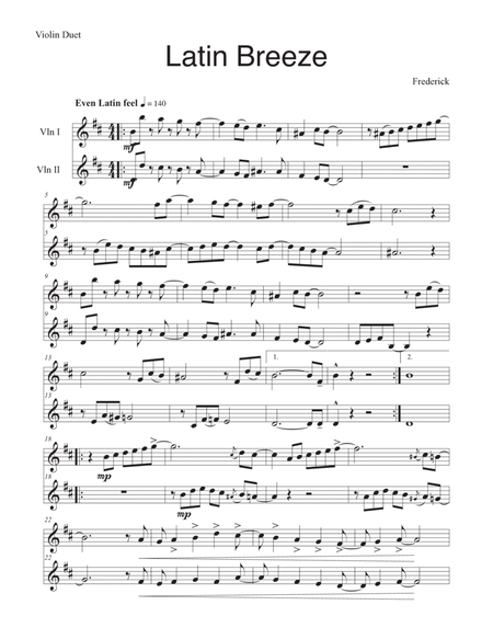 Latin Breeze (Violin Duet) image number null