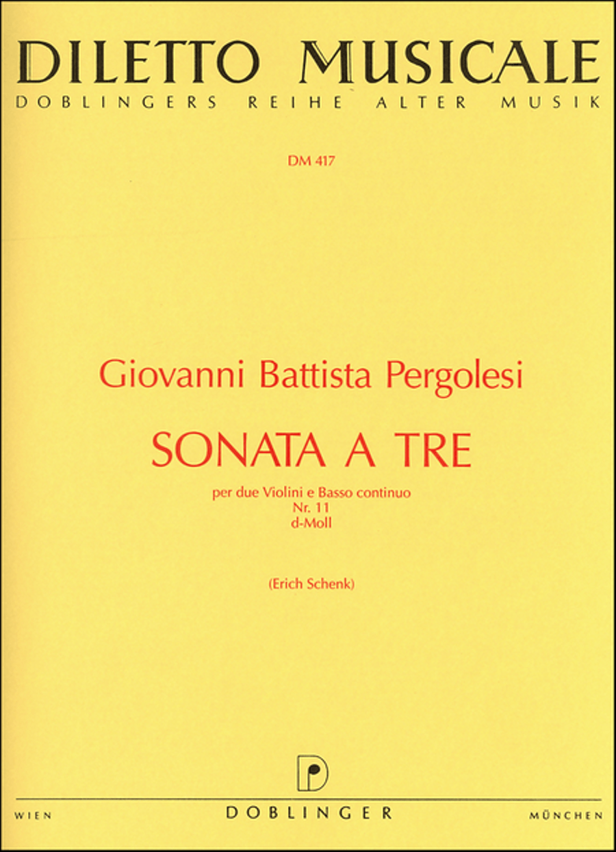 Sonata a tre Nr. 11 d-moll Violin scores gallery preview page 1